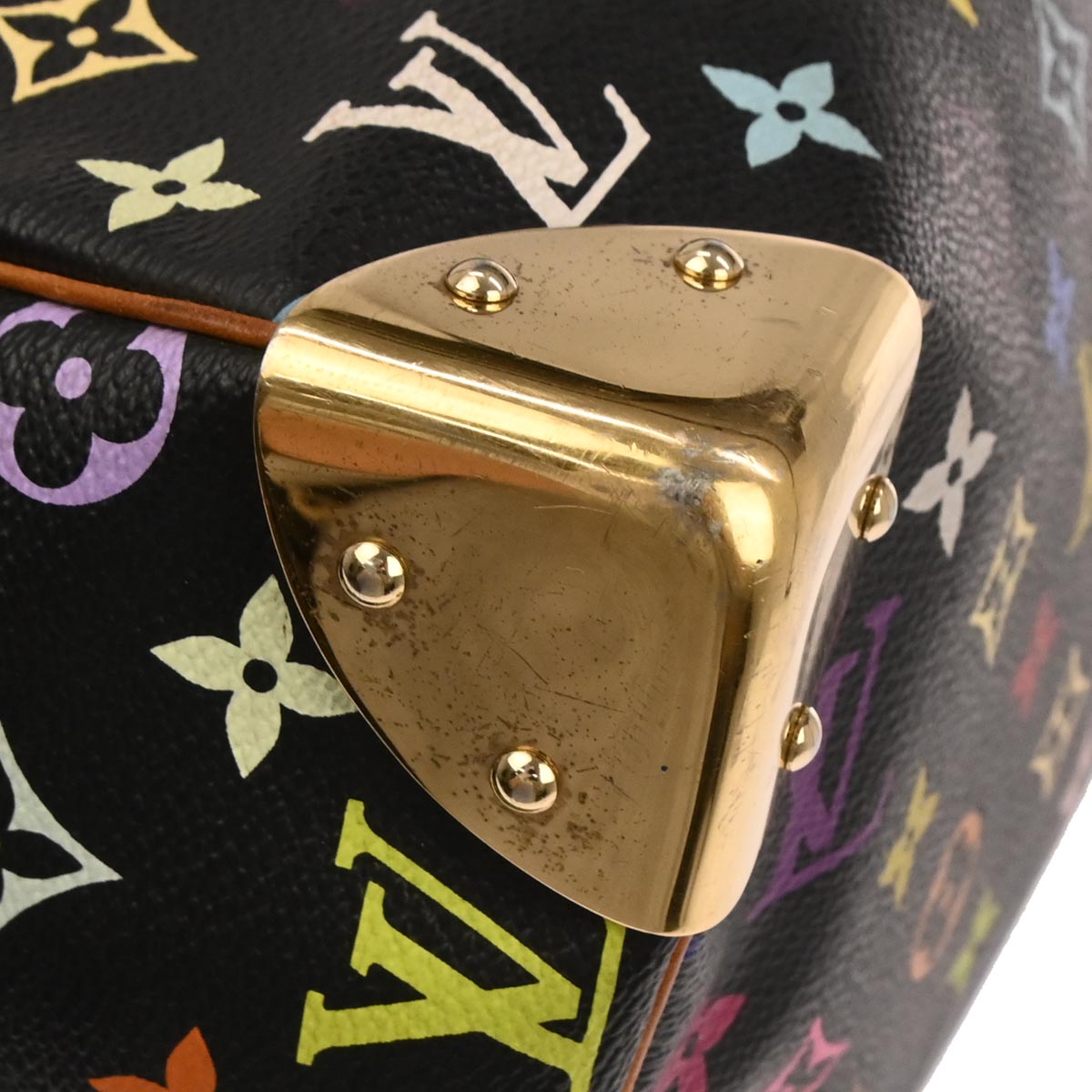 Louis Vuitton Black Monogram Multicolor Speedy 30 Handbag M92642