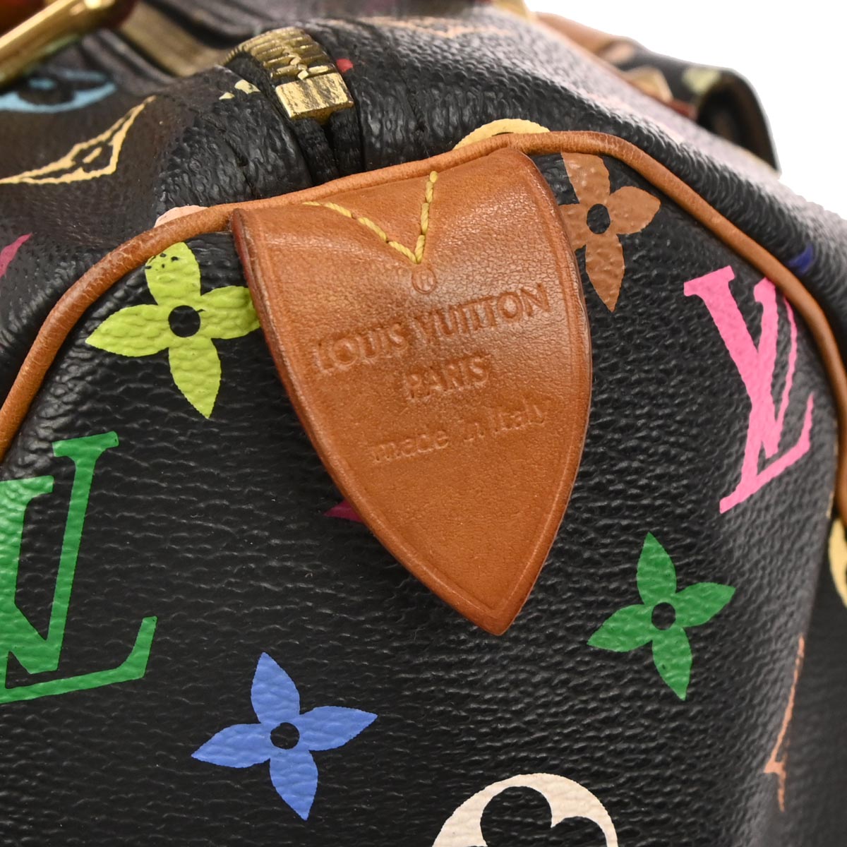 Louis Vuitton Black Monogram Multicolor Speedy 30 Handbag M92642