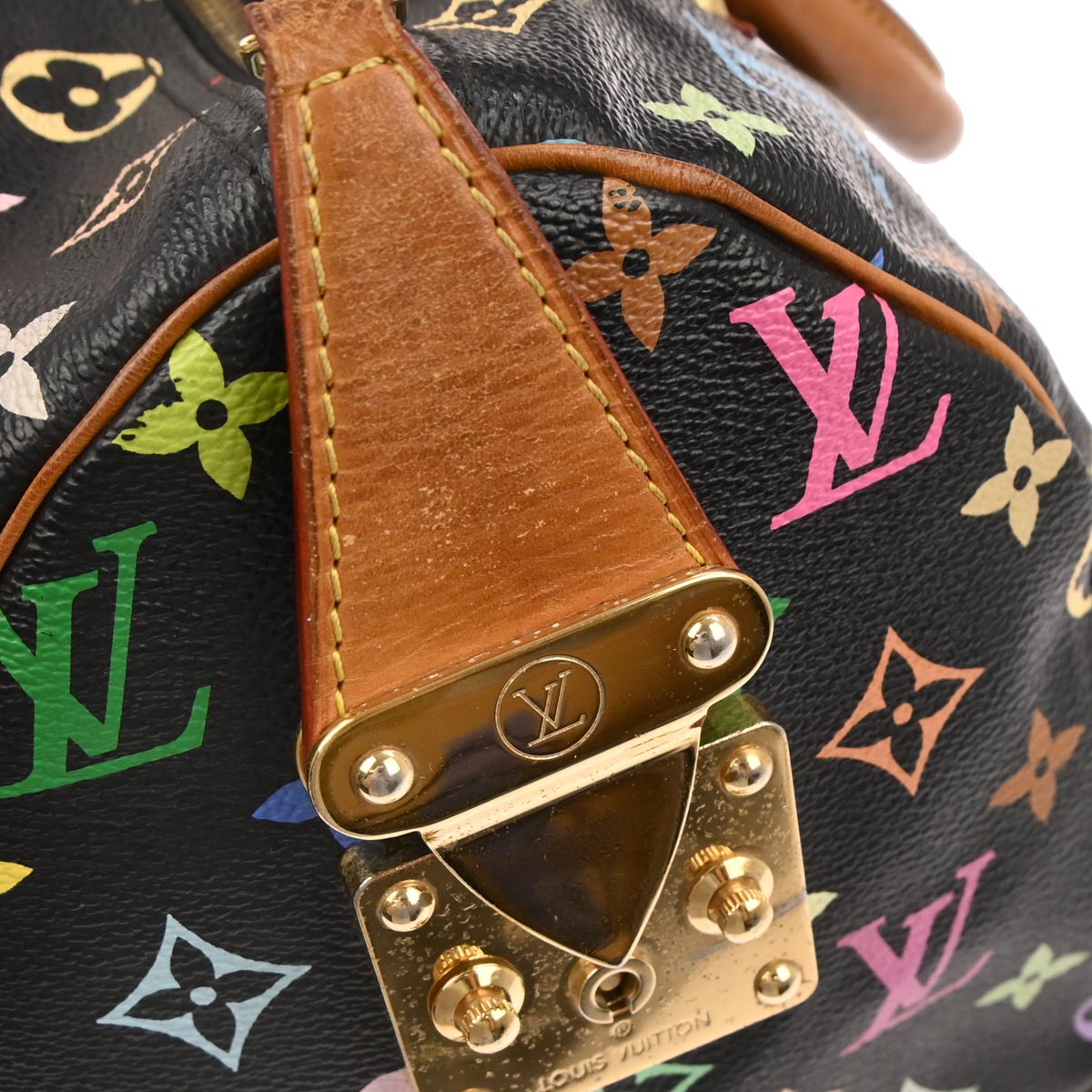 Louis Vuitton Black Monogram Multicolor Speedy 30 Handbag M92642