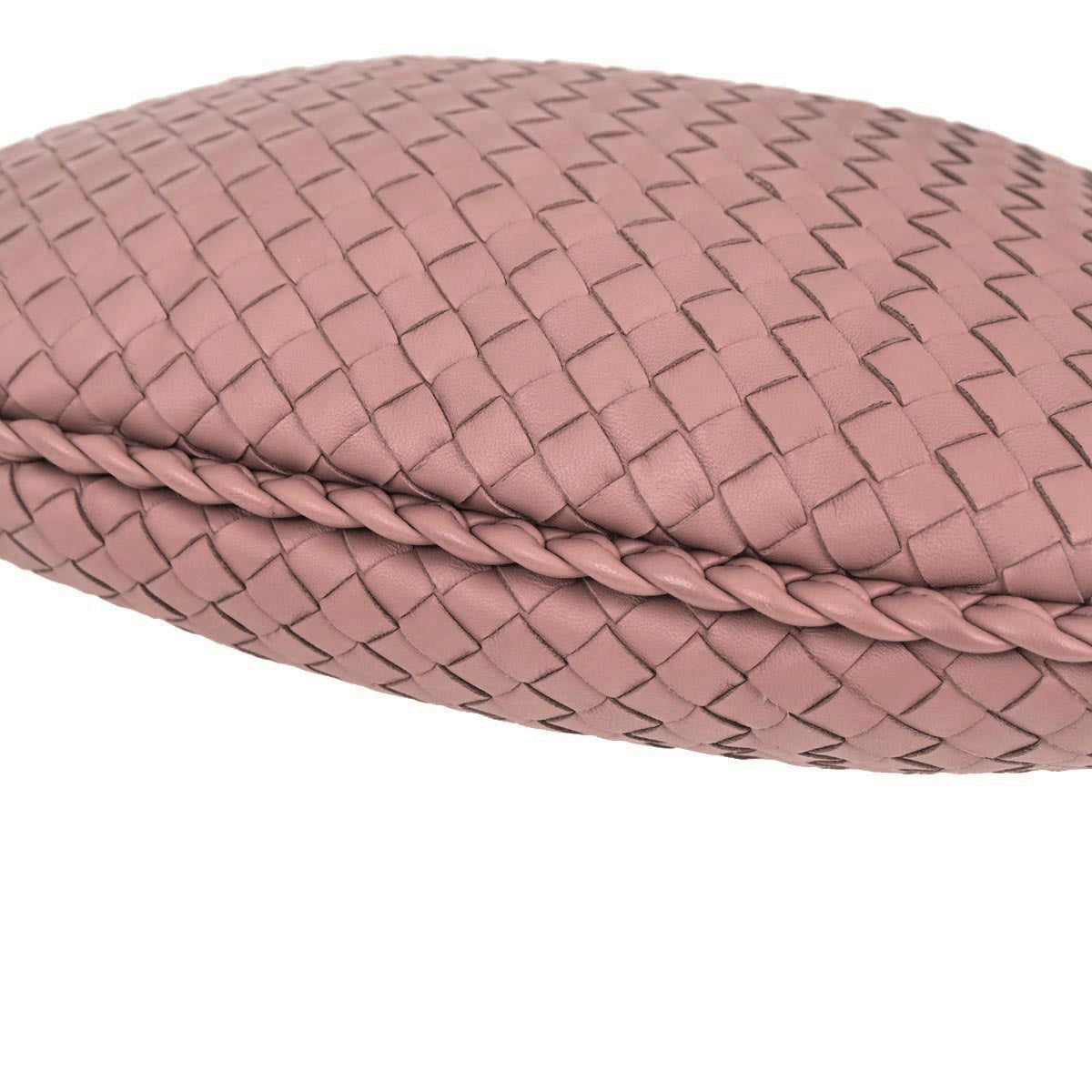 Bottega Veneta Pink Lambskin Intrecciato Hobo Bag