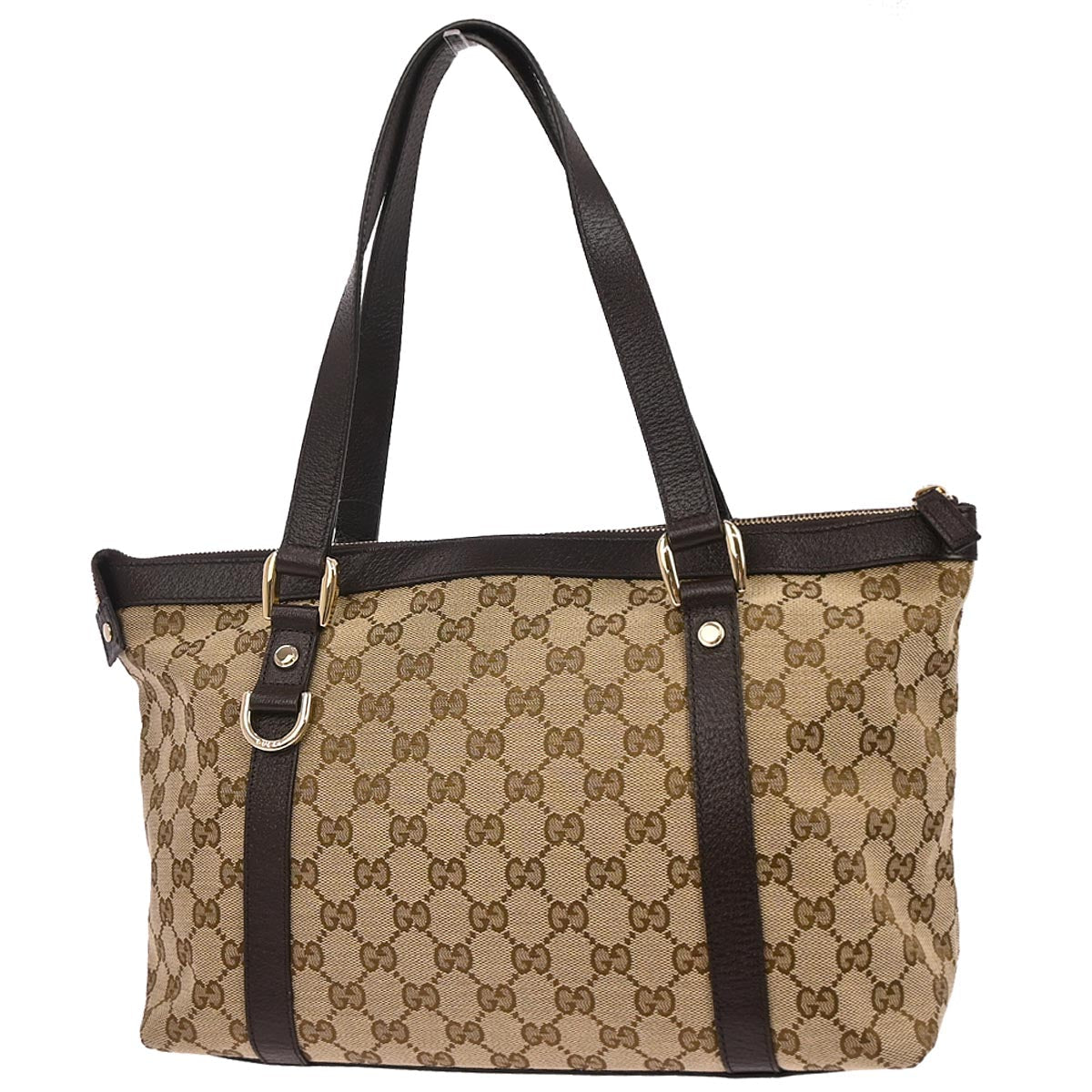 Gucci Beige Canvas GG Tote Handbag