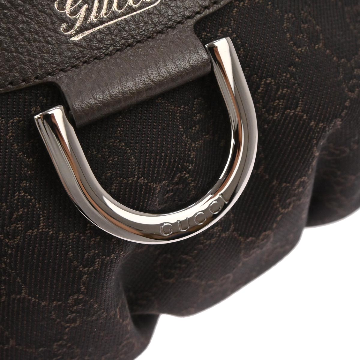 Gucci Brown Canvas GG Abbey D Ring Handbag