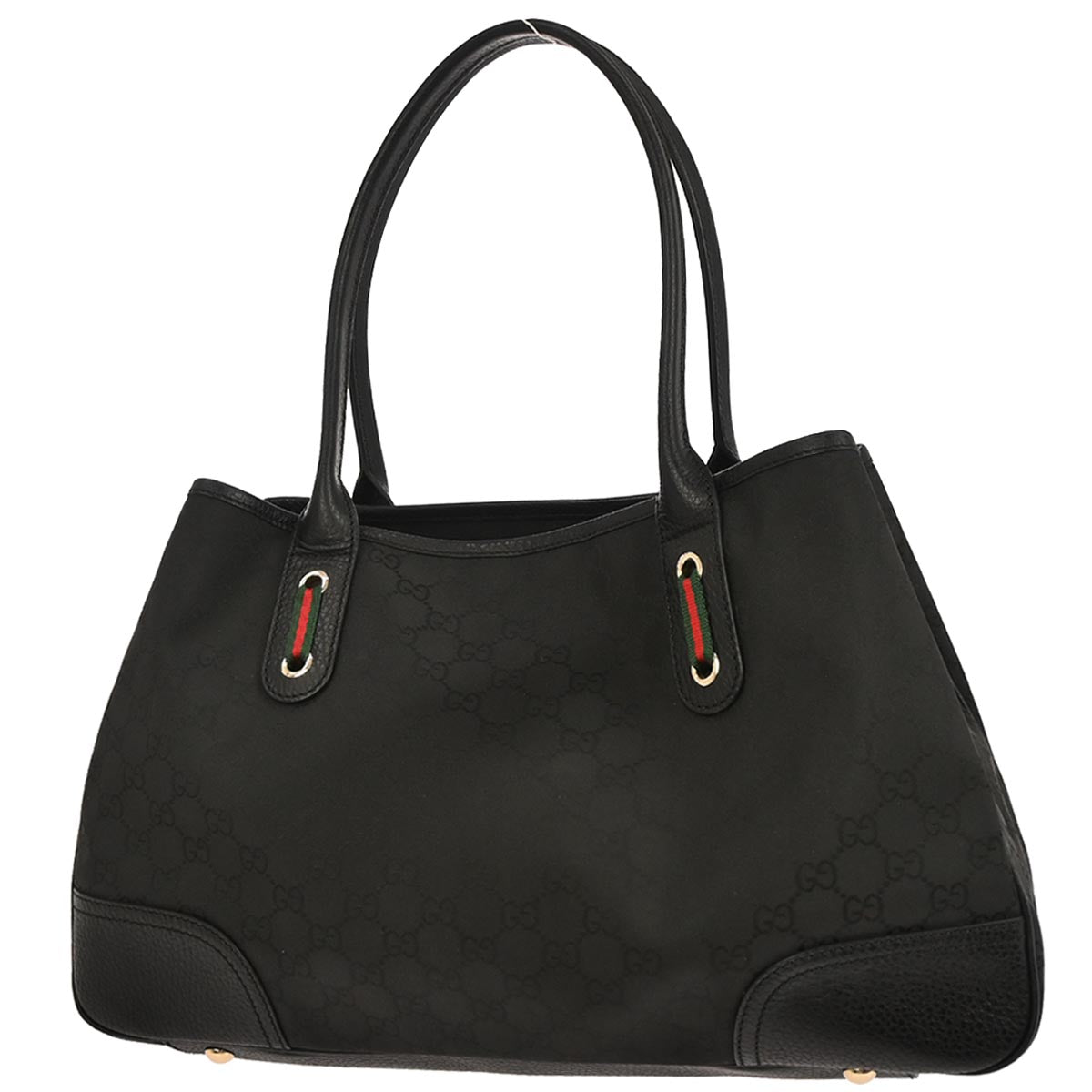 Gucci Black Canvas GG Tote Handbag