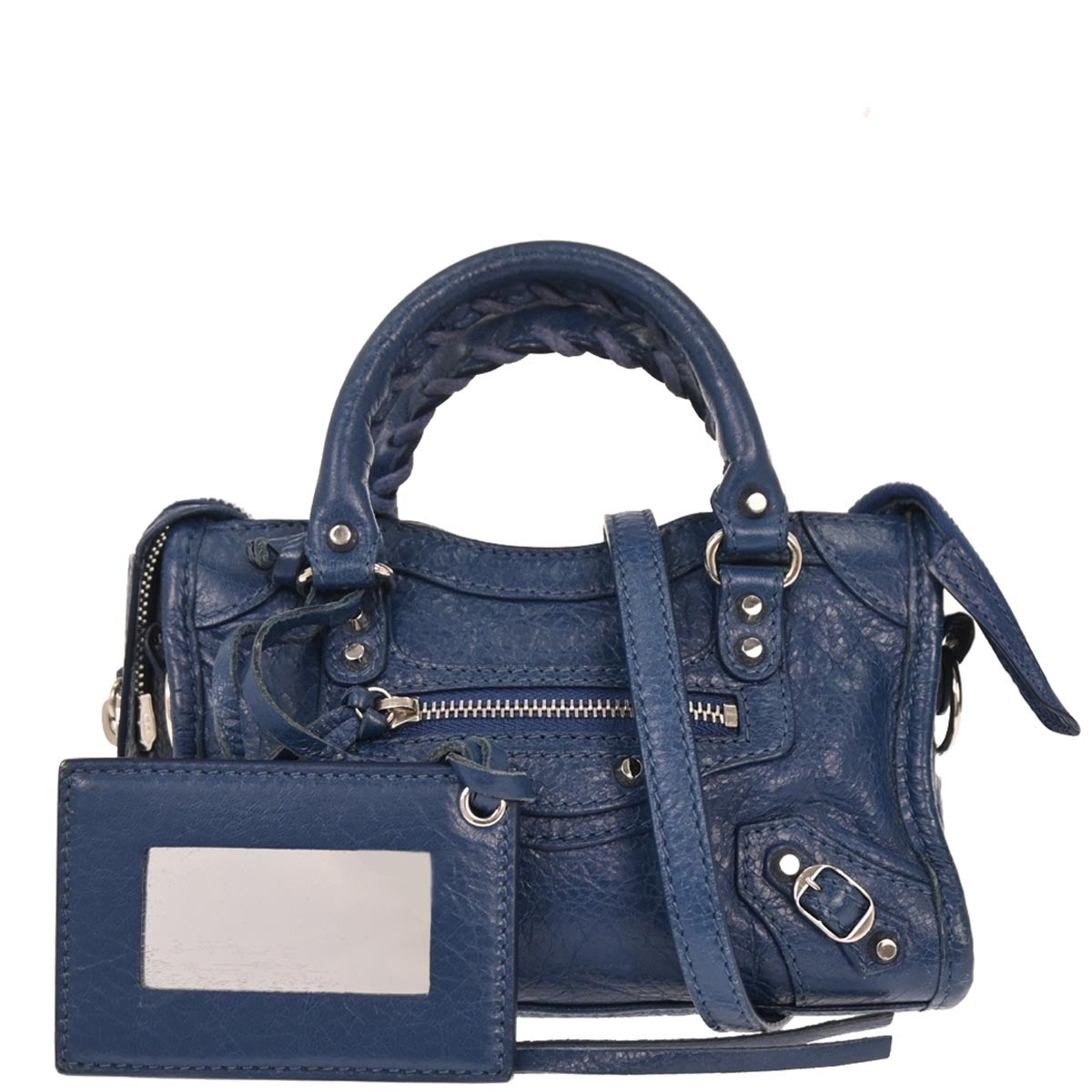 Balenciaga Blue Classic Nano City 2way Shoulder Handbag