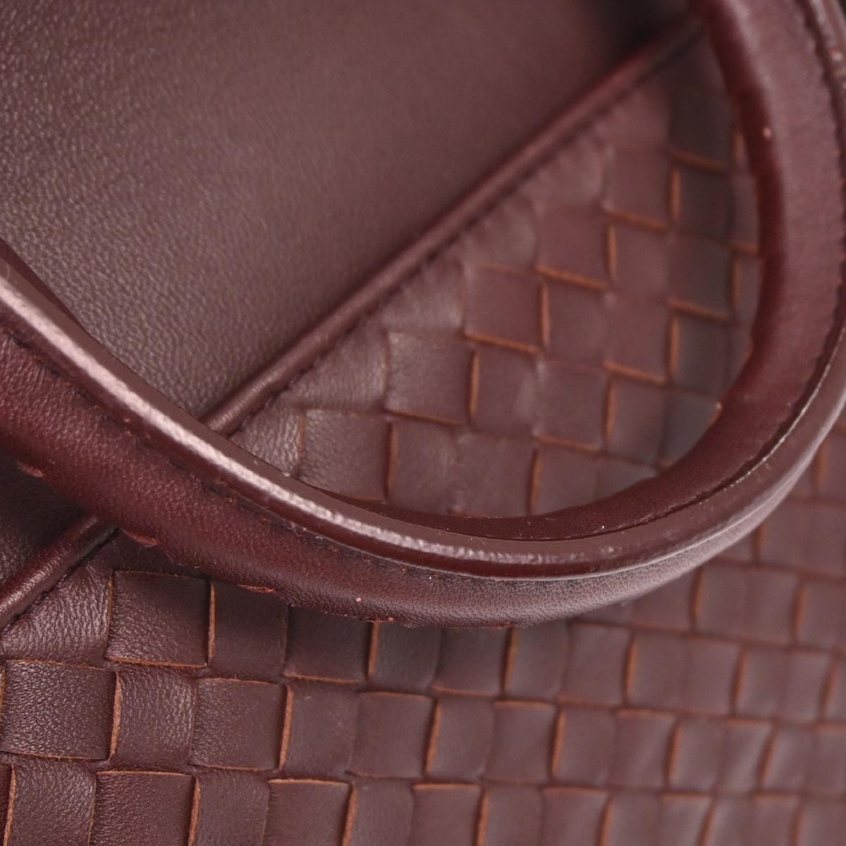 Bottega Veneta Bordeaux Lambskin Intrecciato 2way Shoulder Handbag