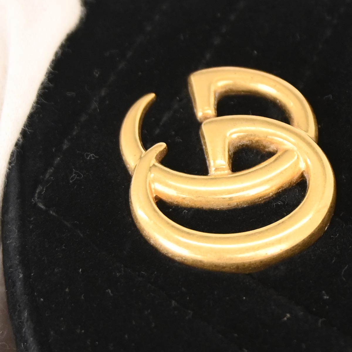 Gucci Black Velvet GG Marmont Belt Bum Bag