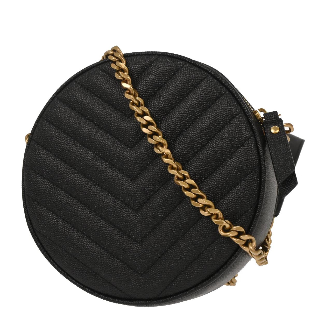 Saint Laurent Black Calfskin Vinyle Shoulder Bag