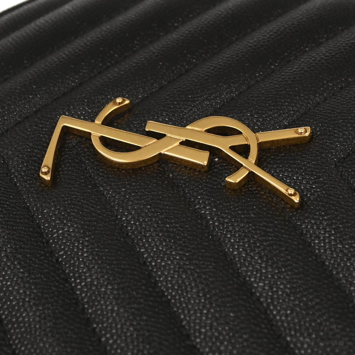 Saint Laurent Black Calfskin Vinyle Shoulder Bag