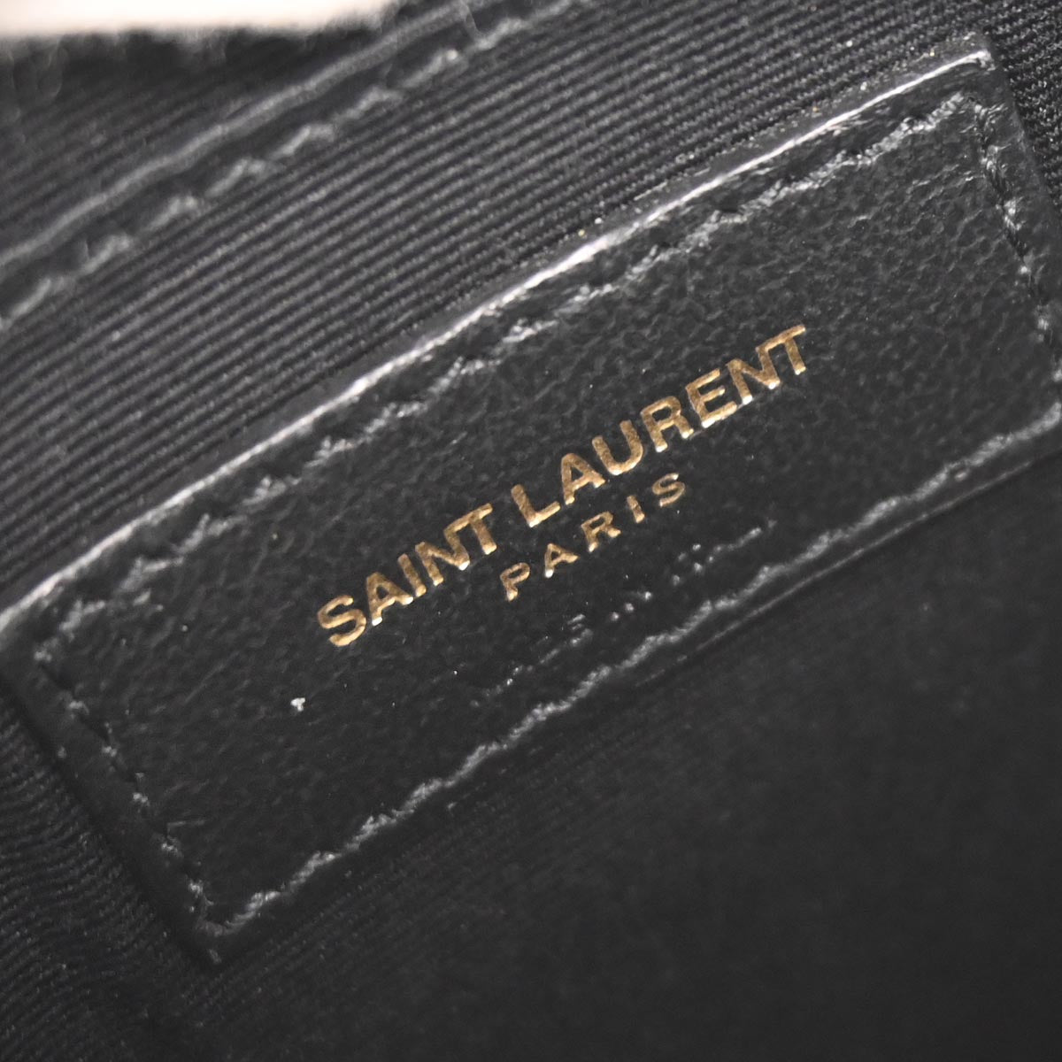 Saint Laurent Black Calfskin Vinyle Shoulder Bag