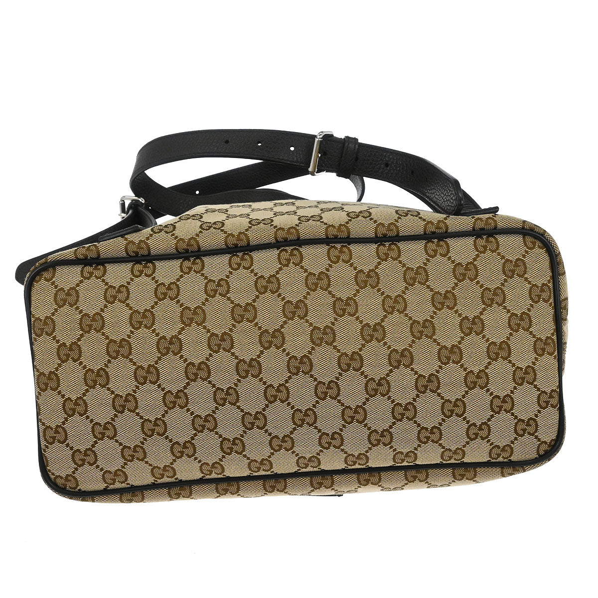 Gucci Brown Beige GG Drawstring Backpack