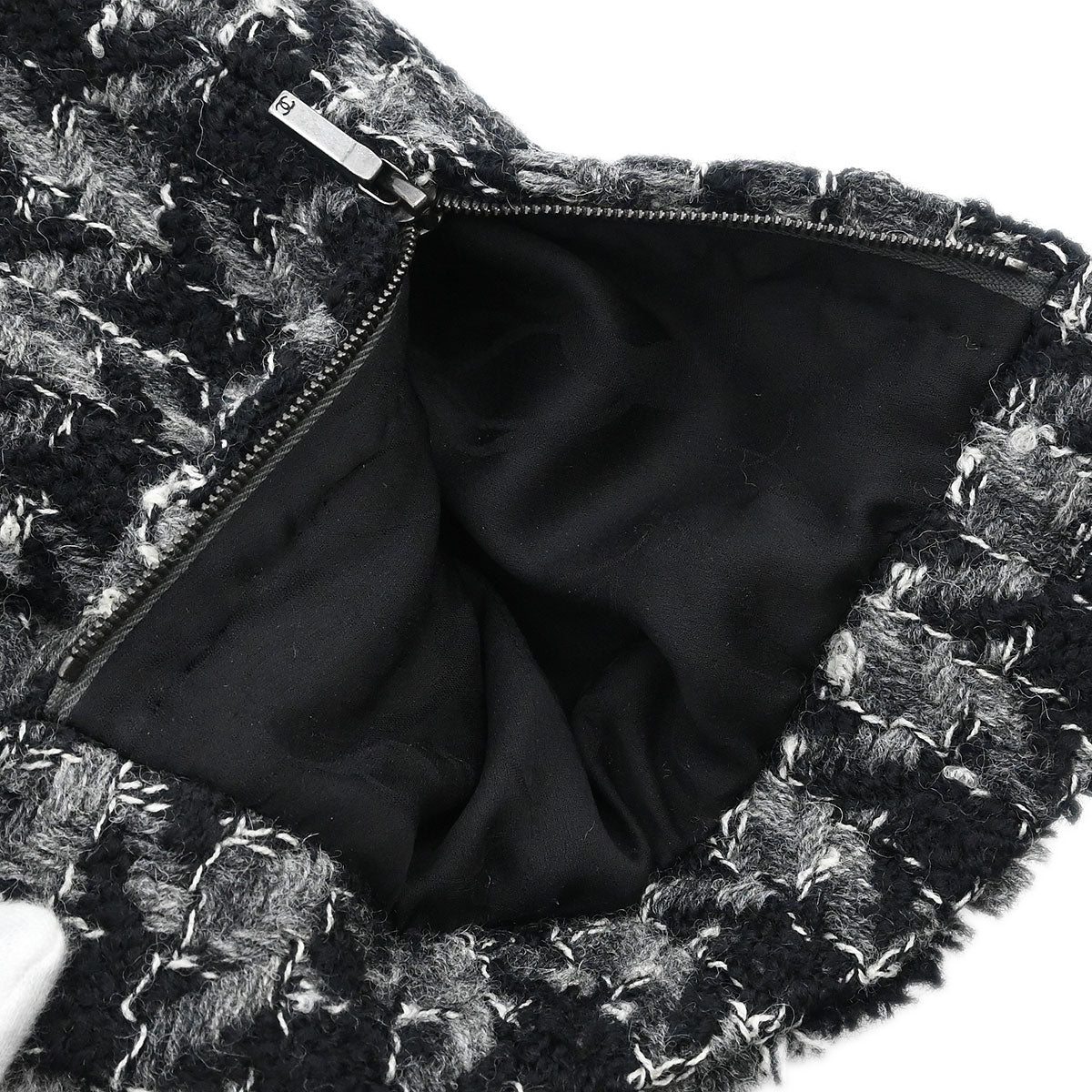 Chanel 2017 Tweed Setup Suit Jacket Skirt Black #38