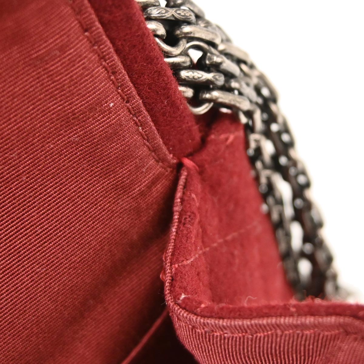 Chanel 2015-2016 Red Wool 2.55 Classic Double Flap Shoulder Bag