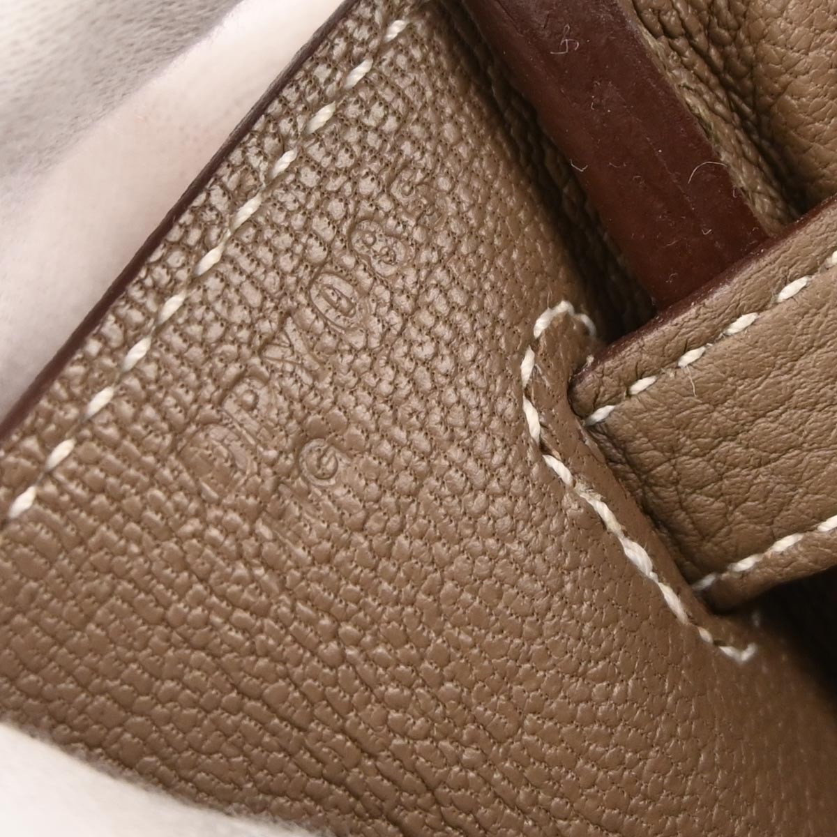 Hermes Etoupe Gray Togo Birkin 25 Handbag