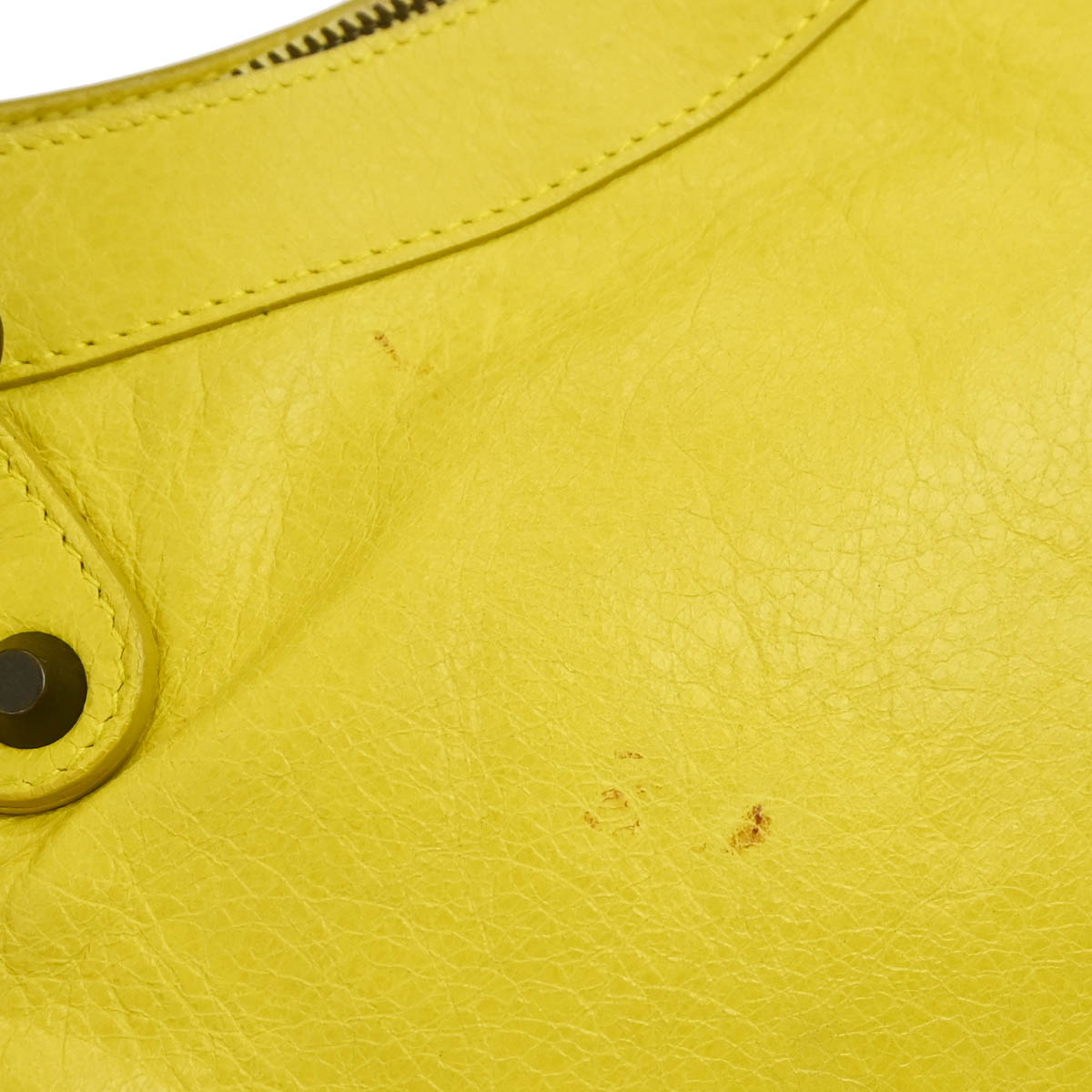 Balenciaga Yellow Lambkin The First 2way Shoulder Handbag