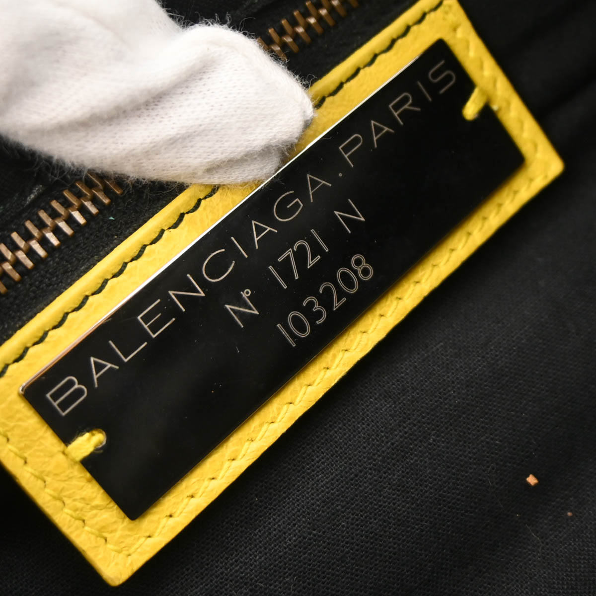 Balenciaga Yellow Lambkin The First 2way Shoulder Handbag