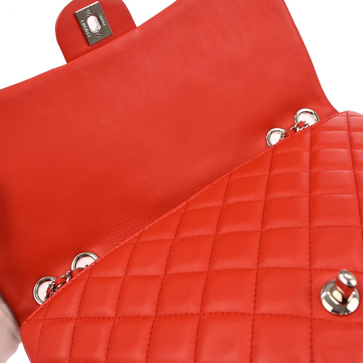 Chanel Red Lambskin Tender Touch Flap Shoulder Bag