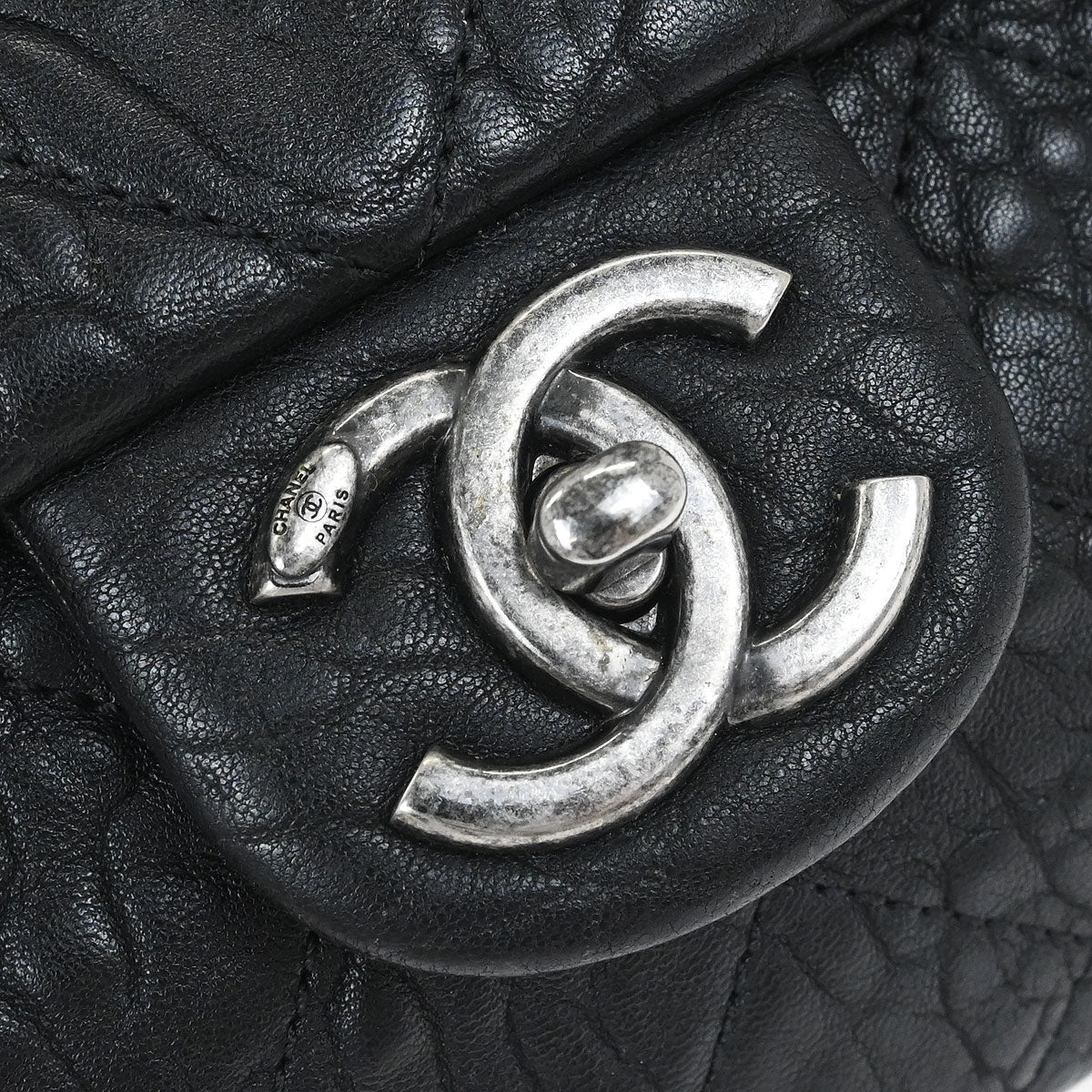 Chanel Black Calfskin Shoulder Bag