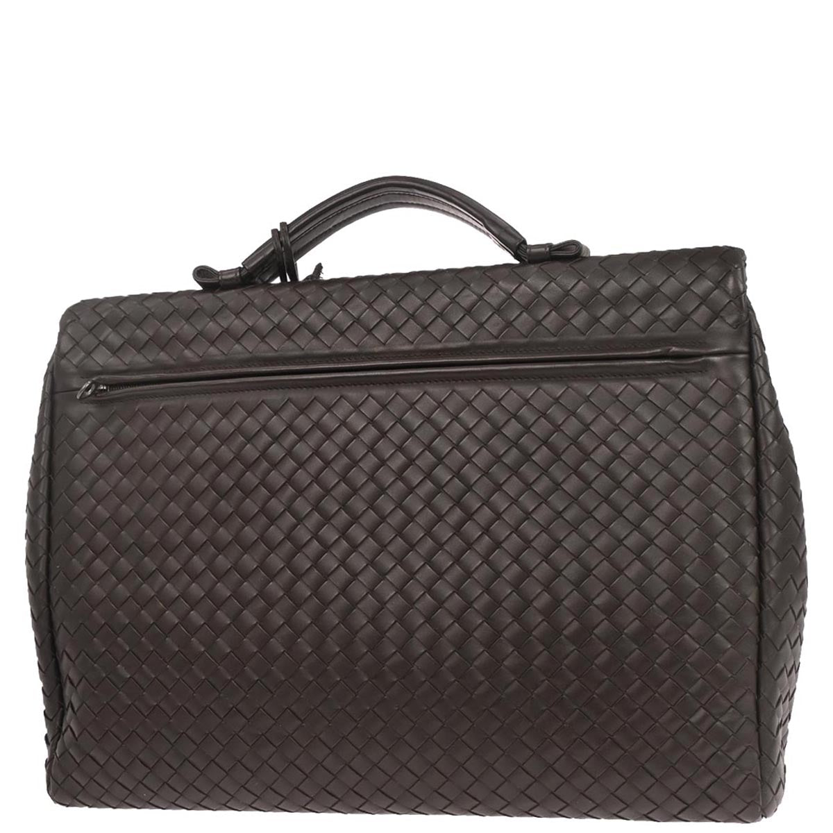 Bottega Veneta Brown Calfskin Intrecciato Briefcase Handbag