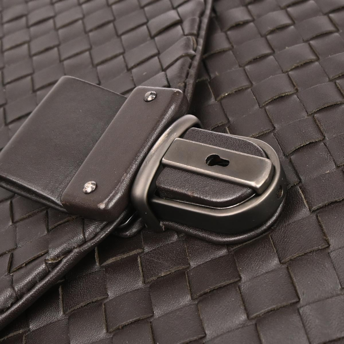 Bottega Veneta Brown Calfskin Intrecciato Briefcase Handbag