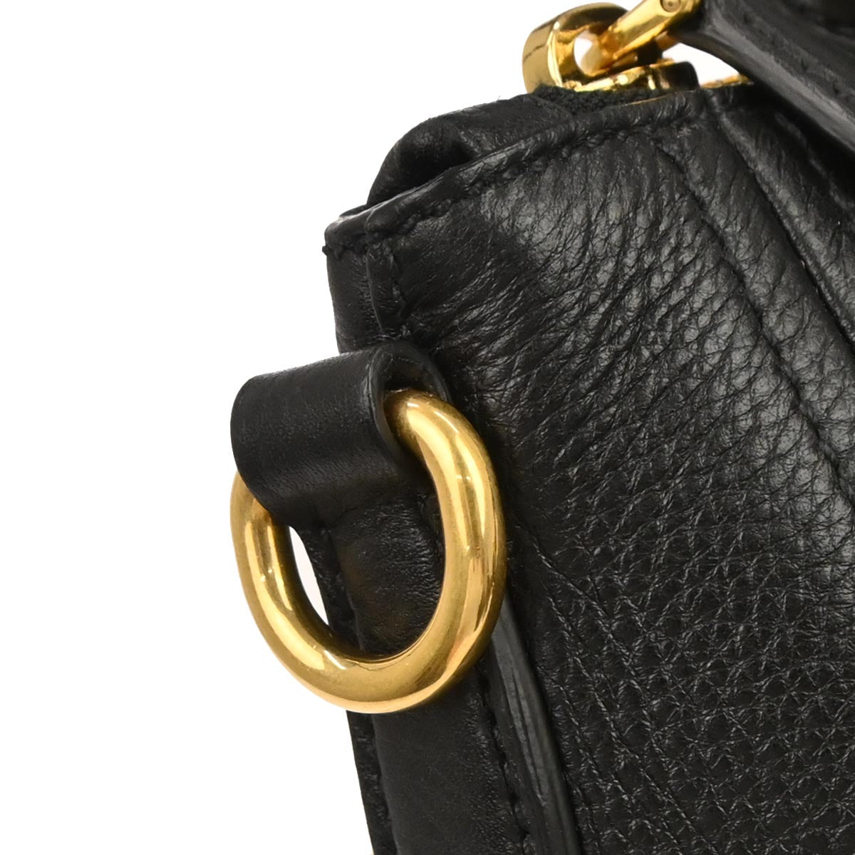 Prada Black Leather 2way Shoulder Handbag