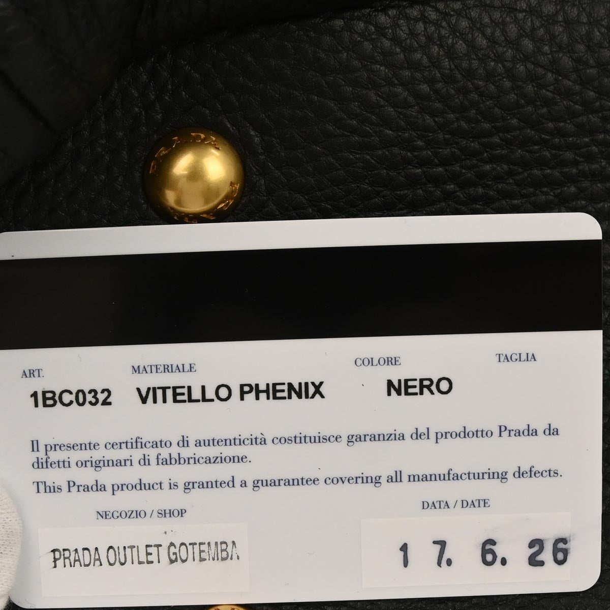 Prada Black Leather 2way Shoulder Handbag