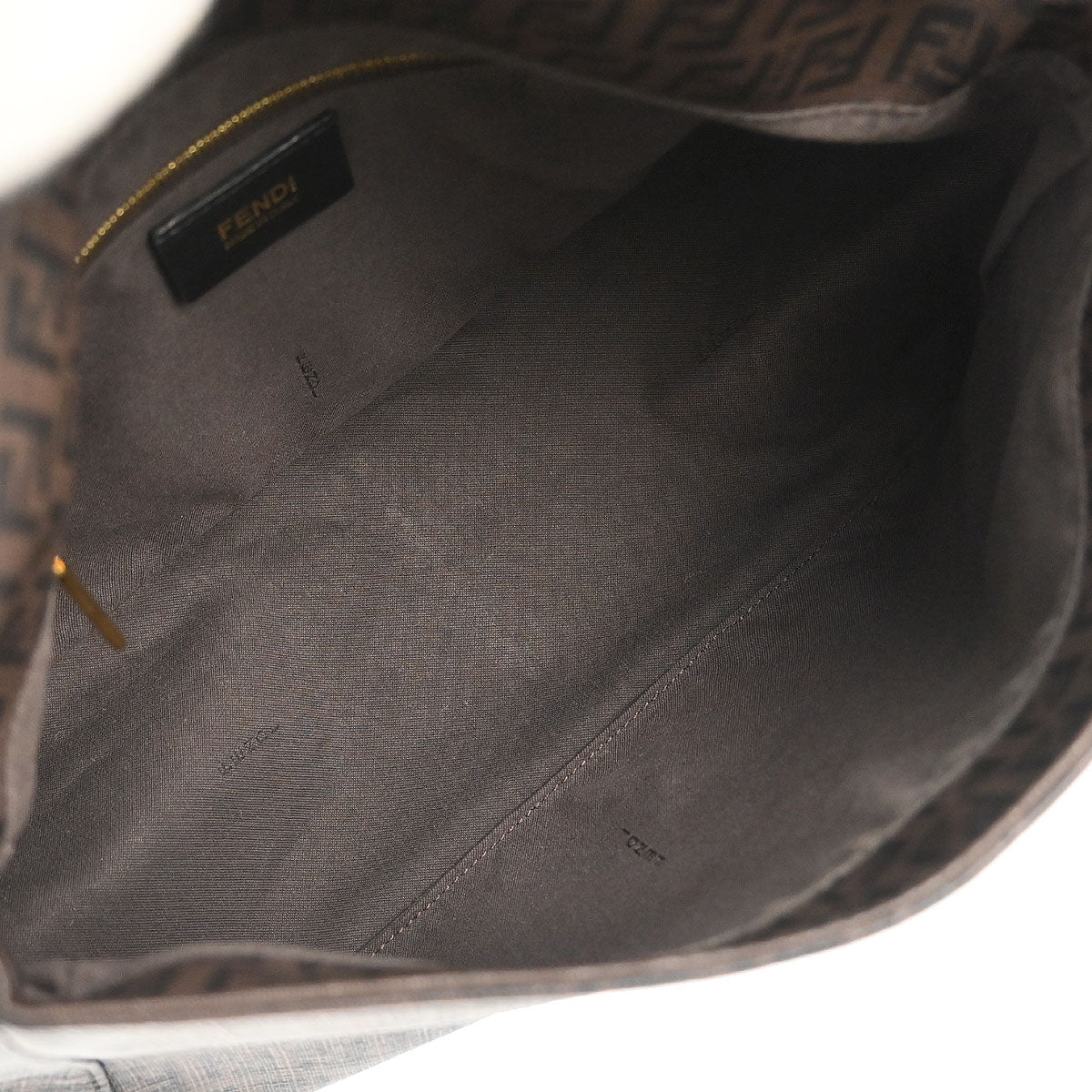 Fendi Brown PVC Zucchino Mamma Baguette Handbag