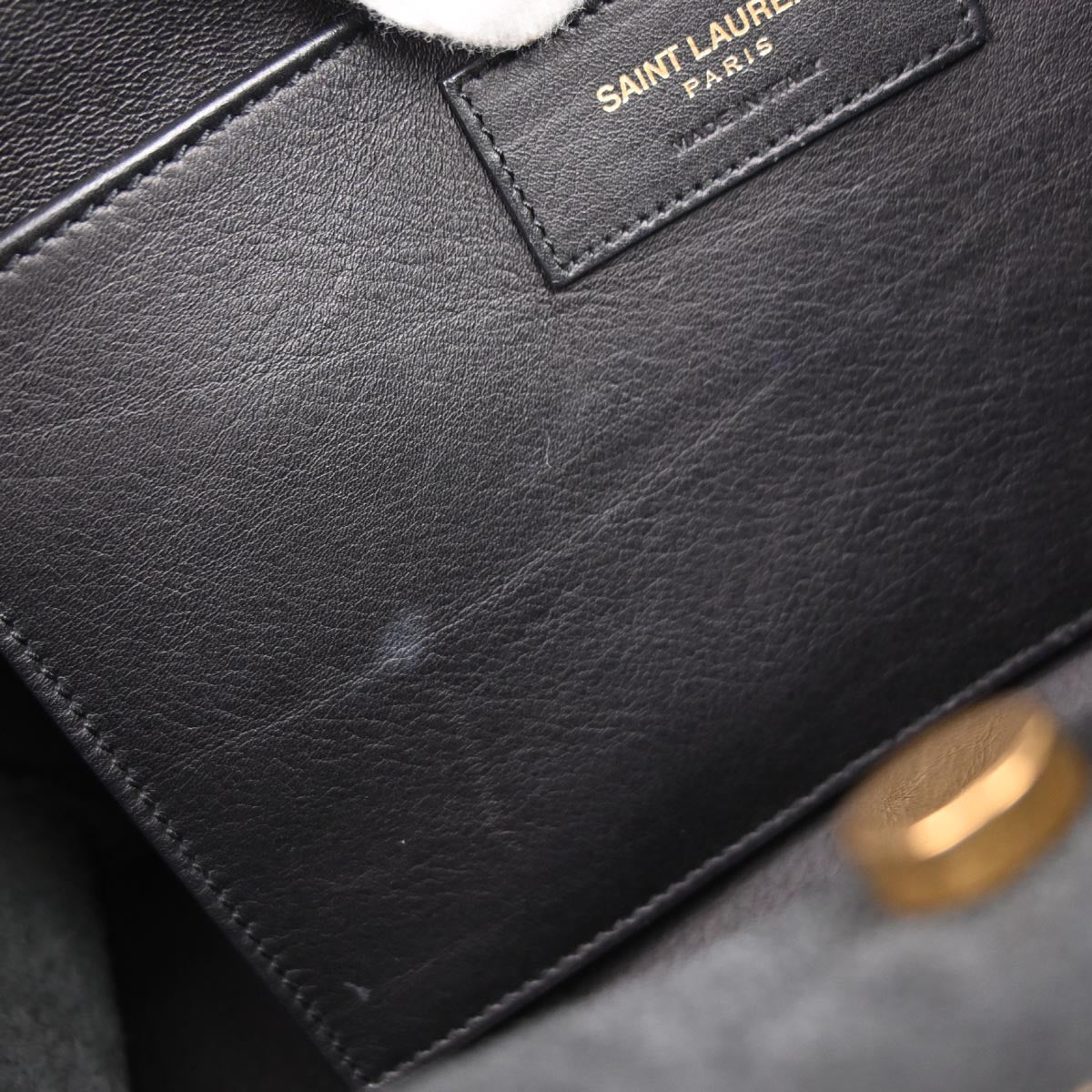 Saint Laurent Black Baby Cabas 2way Shoulder Handbag