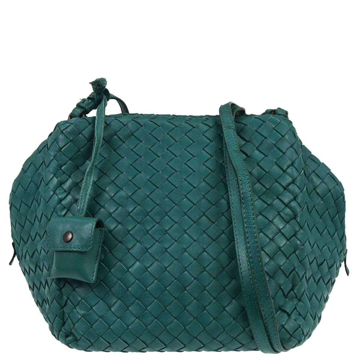 Bottega Veneta Green Intrecciato Shoulder Bag