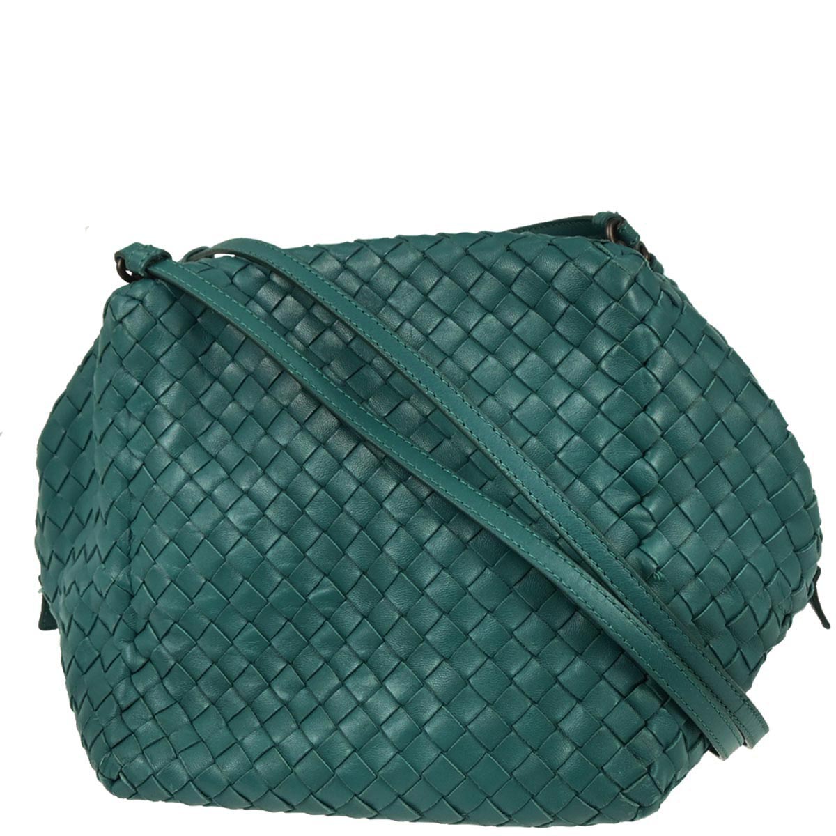 Bottega Veneta Green Intrecciato Shoulder Bag