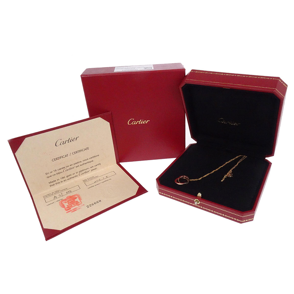 Cartier Etincelle Pendant Necklace Gold Au750 Diamond Jewelry