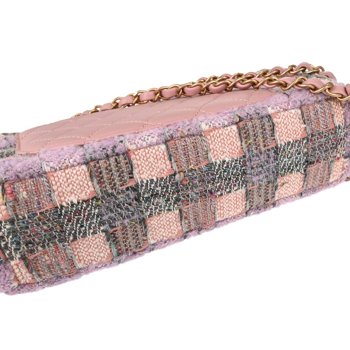 Chanel 2019 Pink Tweed Filigree Flap Bag Shoulder Bag
