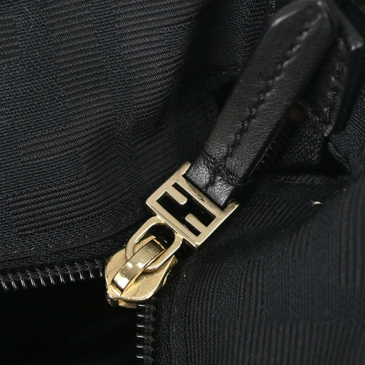 Fendi Black Jacquard Nylon Zucca Tote Handbag