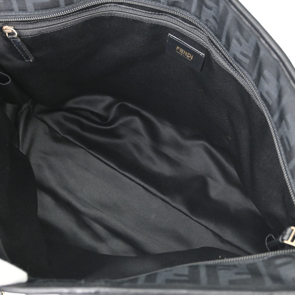 Fendi Black Jacquard Nylon Zucca Tote Handbag