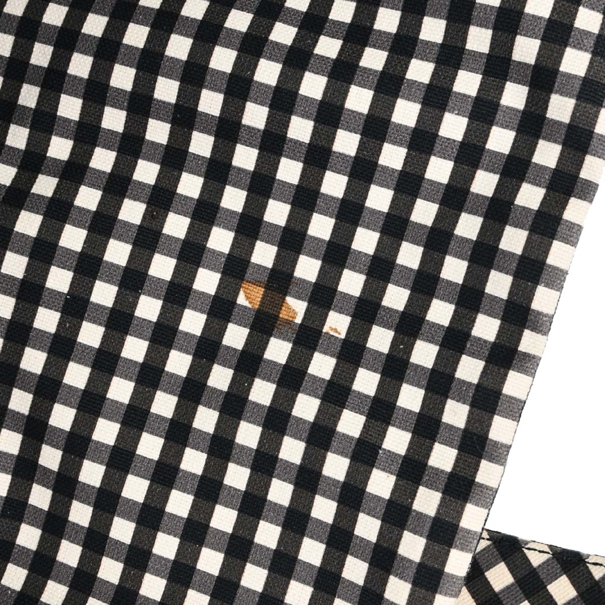 Chanel 2011 Black White Canvas Gingham Check Tote Handbag
