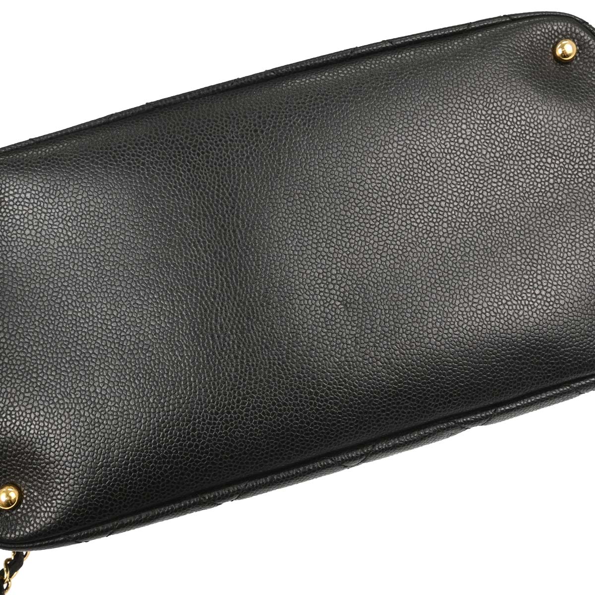 Chanel Black Caviar Skin Timeless Shopping Tote Chain Handbag