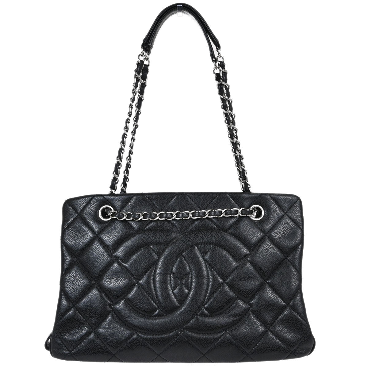 Chanel Black Caviar Skin Timeless Tote Bag