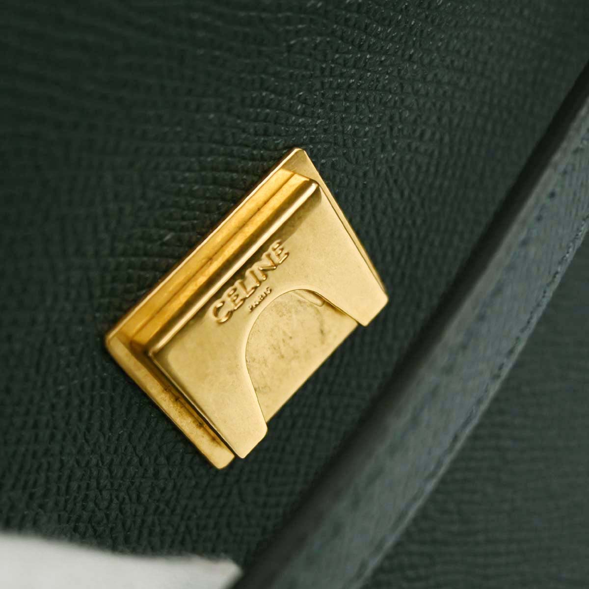 Celine Green Leather Belt Bag Micro 2way Shoulder Handbag