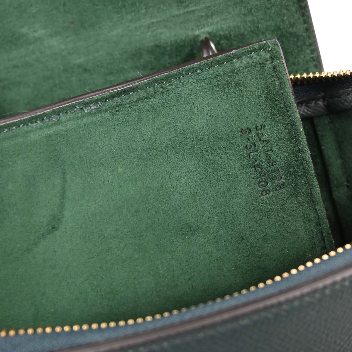 Celine Green Leather Belt Bag Micro 2way Shoulder Handbag