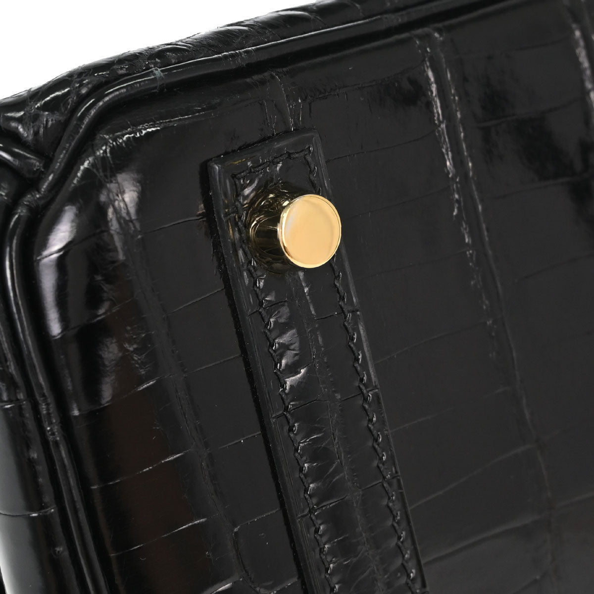 Hermes * Black Niloticus Birkin 30 Handbag