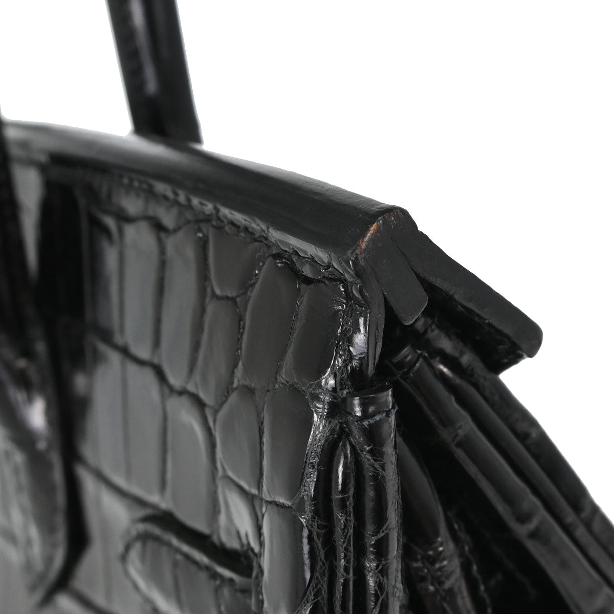 Hermes * Black Niloticus Birkin 30 Handbag