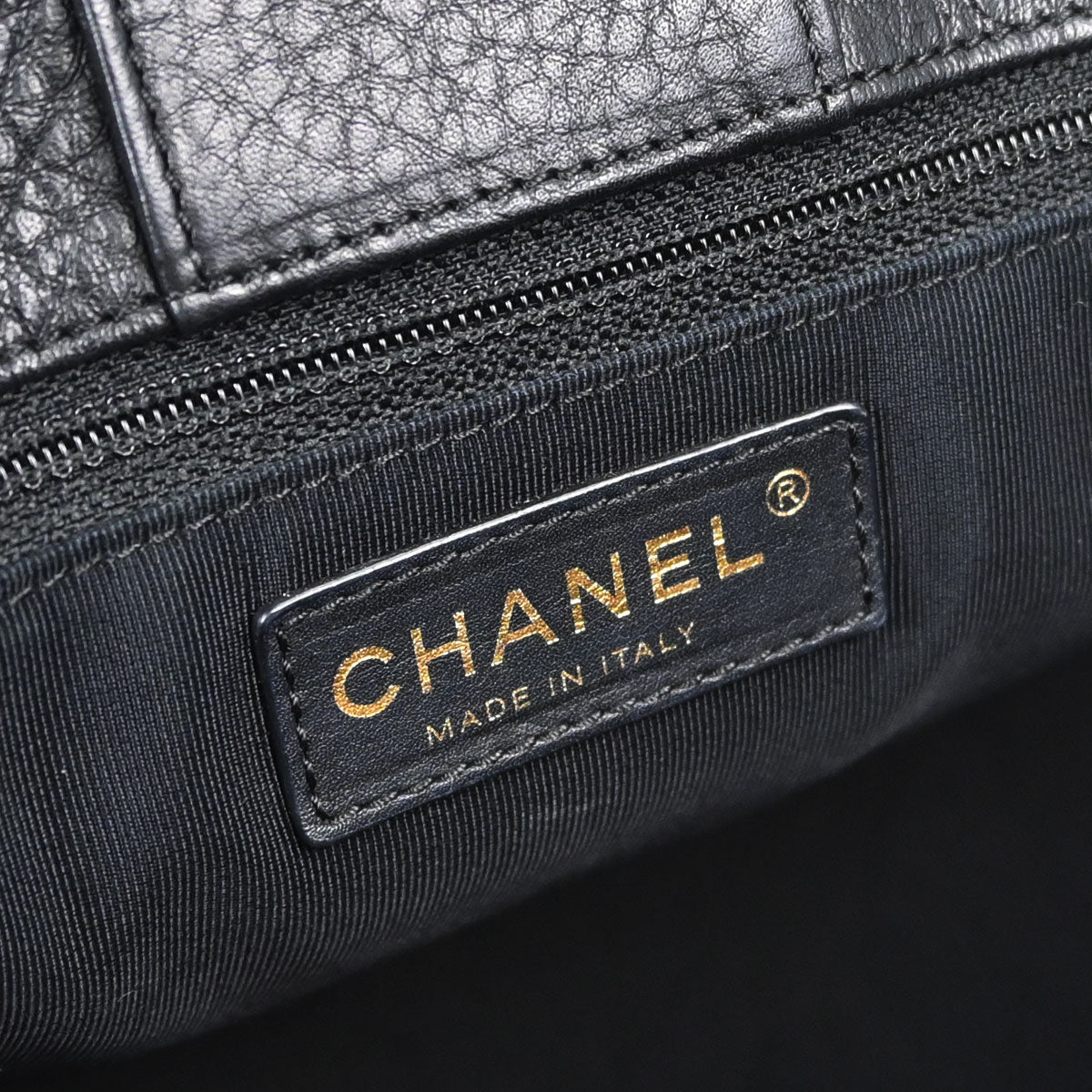 Chanel 2014 Black Deerskin Executive Cerf 2way Shoulder Tote Bag