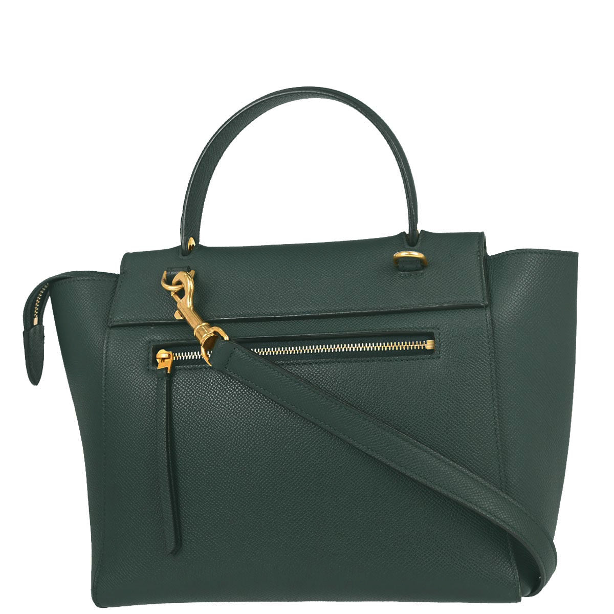Celine Green Leather Belt Bag Micro 2way Handbag