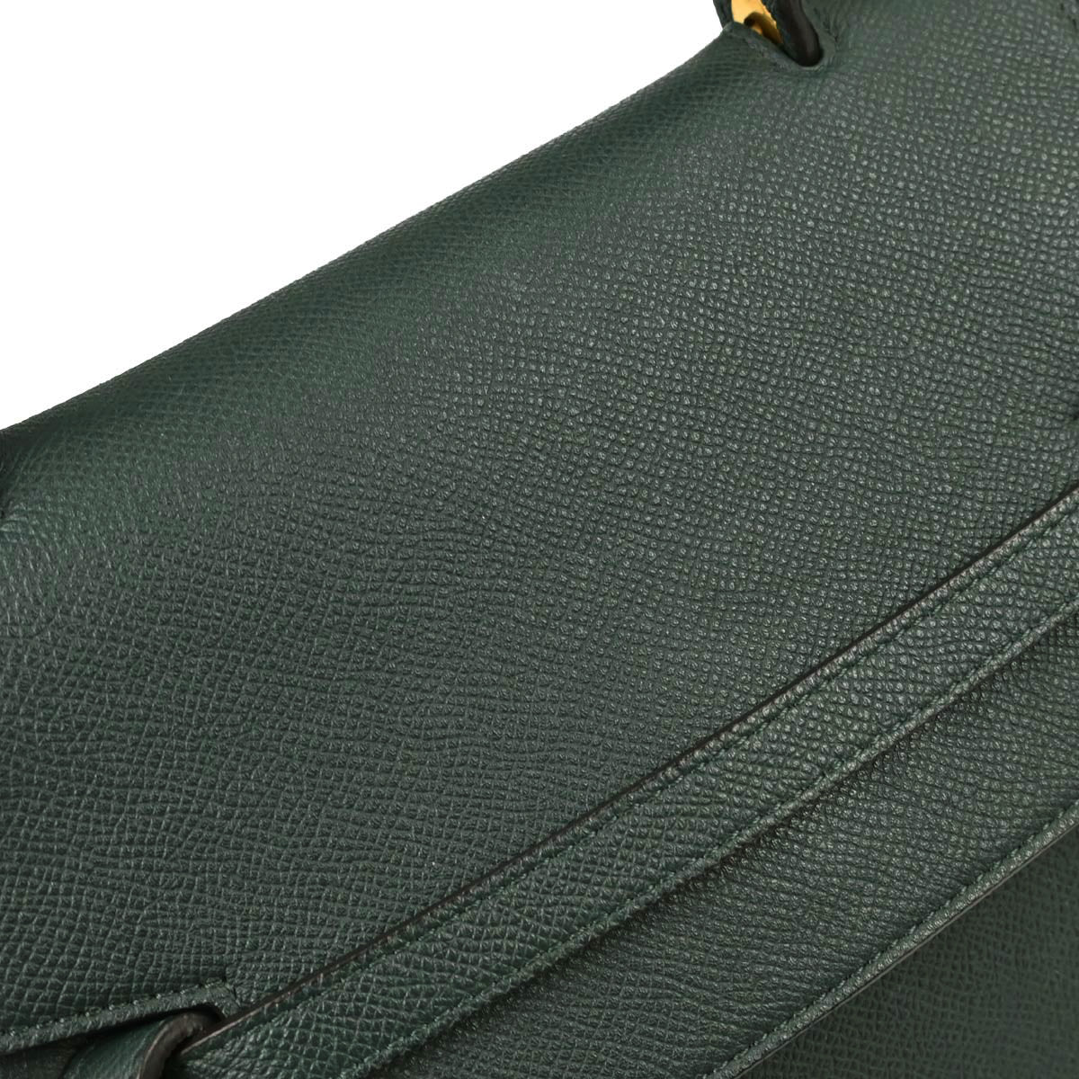 Celine Green Leather Belt Bag Micro 2way Handbag