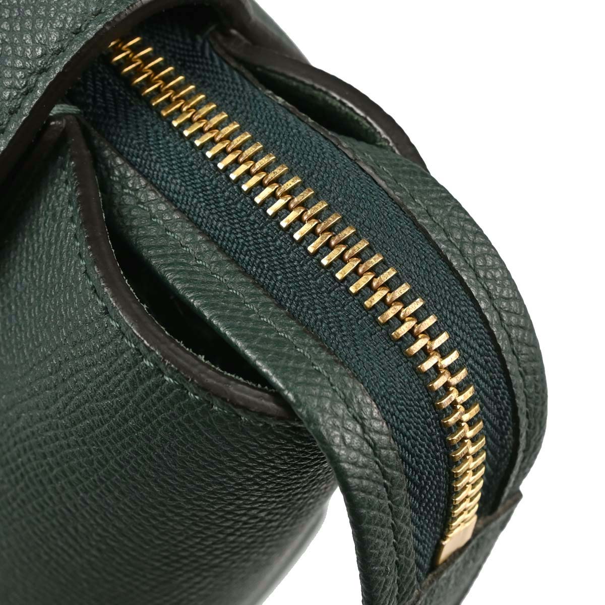 Celine Green Leather Belt Bag Micro 2way Handbag