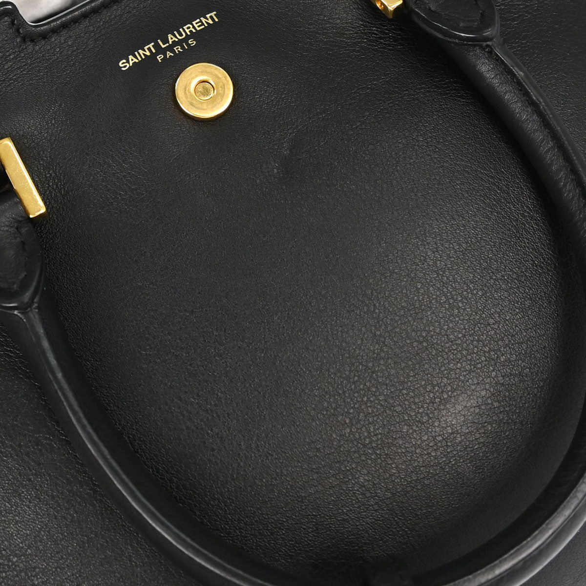 Saint Laurent Black Calfskin Baby Cabas 2way Shoulder Handbag