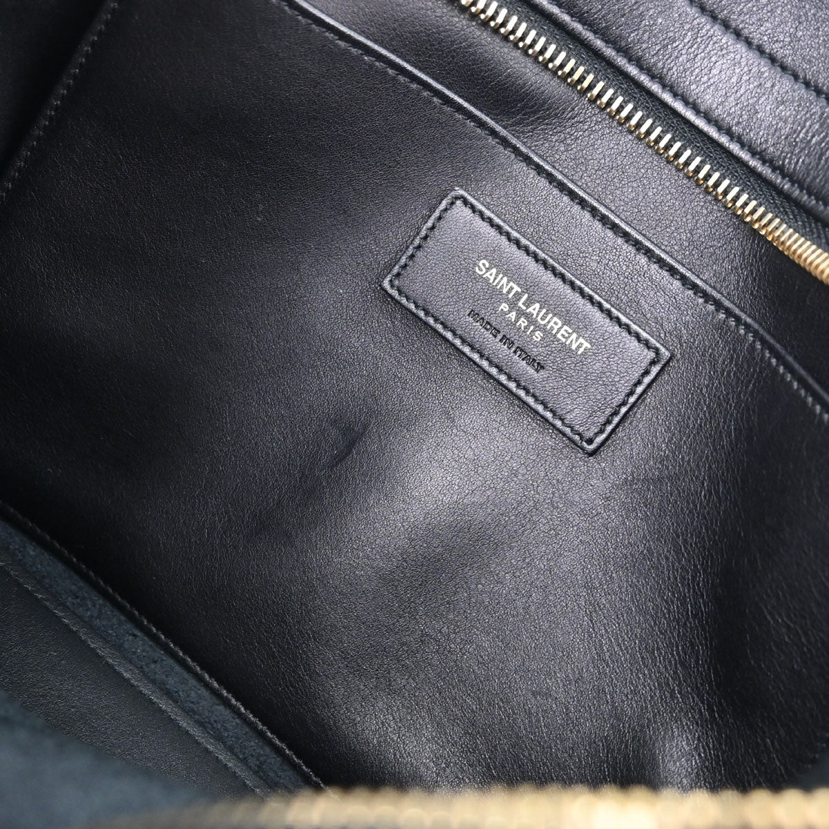 Saint Laurent Black Calfskin Baby Cabas 2way Shoulder Handbag