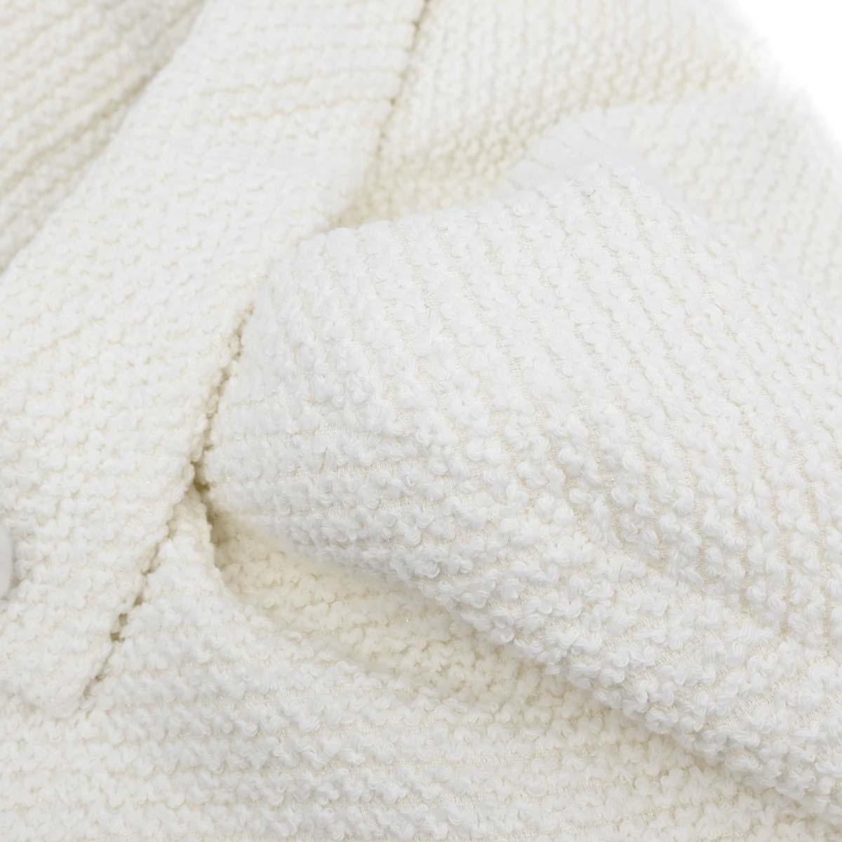 Chanel 2011 Setup Suit Jacket Skirt White Tweed #42