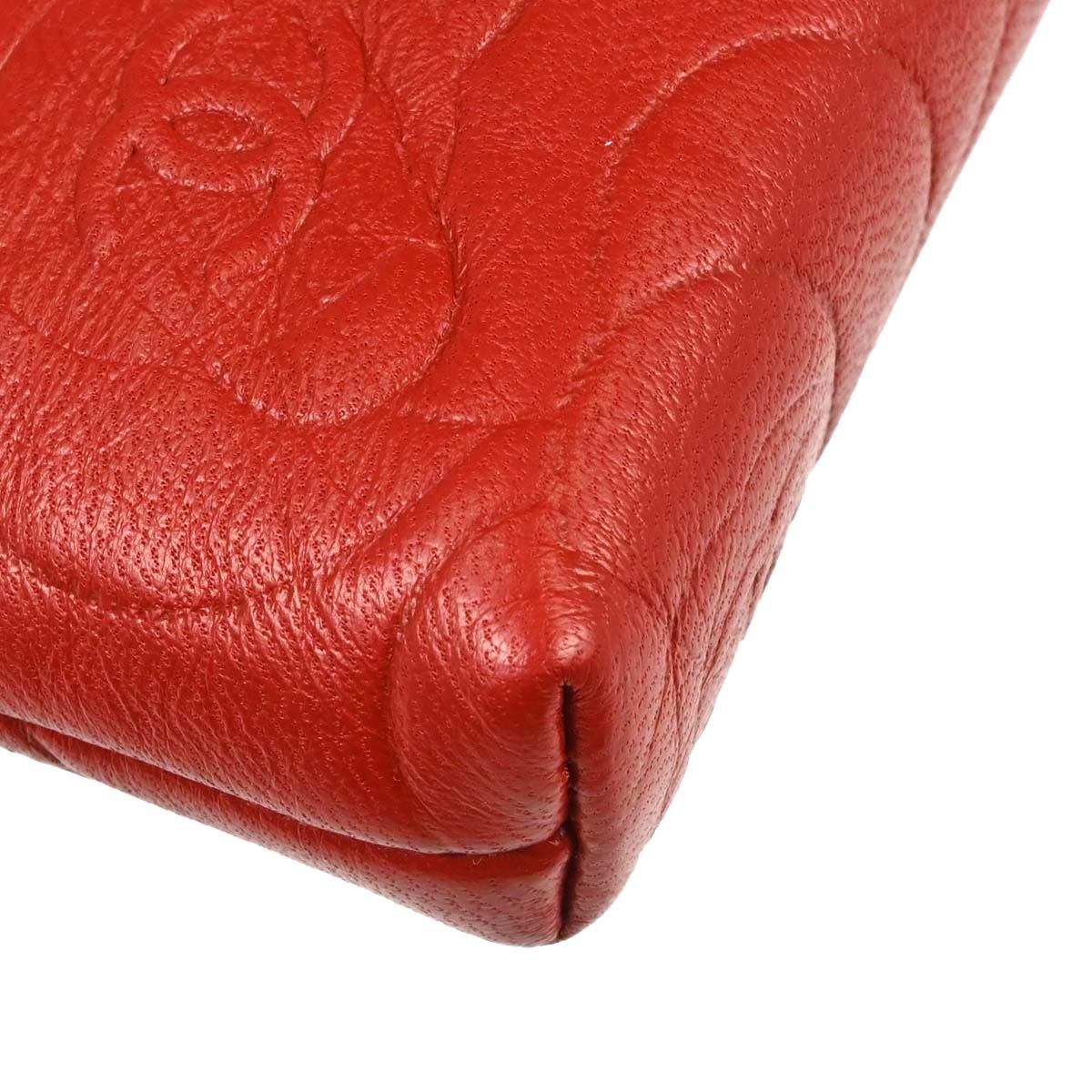 Chanel 2011 Red Lambskin Coin Purse Wallet