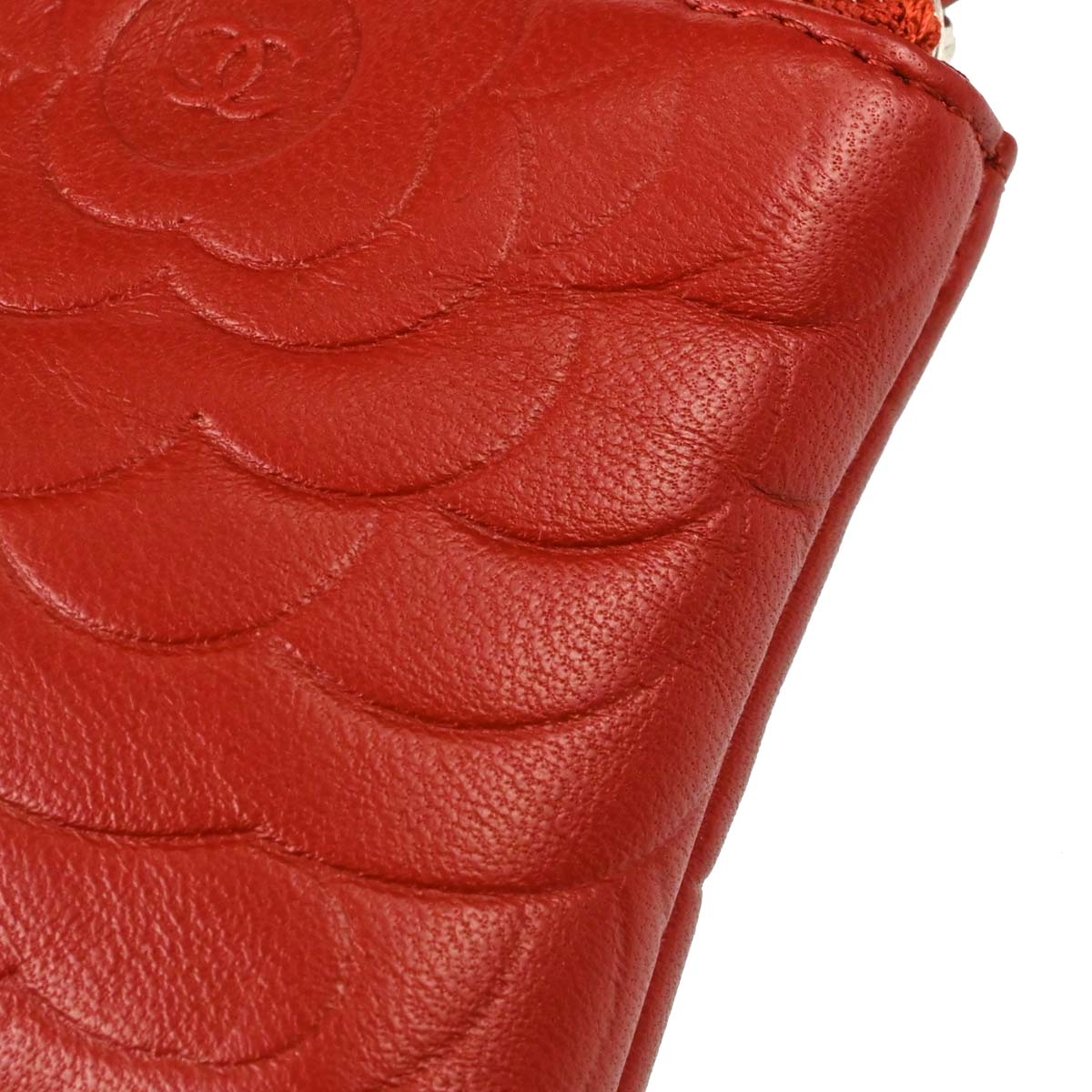 Chanel 2011 Red Lambskin Coin Purse Wallet