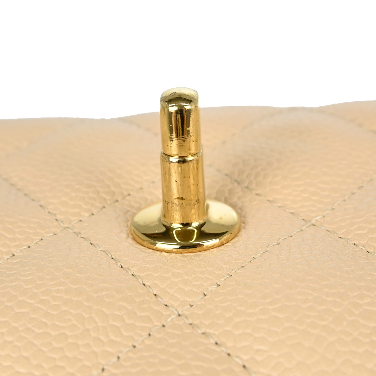 Chanel Beige Caviar Skin Jumbo Classic Double Flap Shoulder Bag